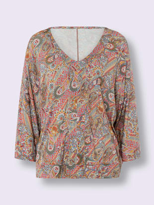 T-shirt à manches 3/4 motif paisley coloré (Image 4)