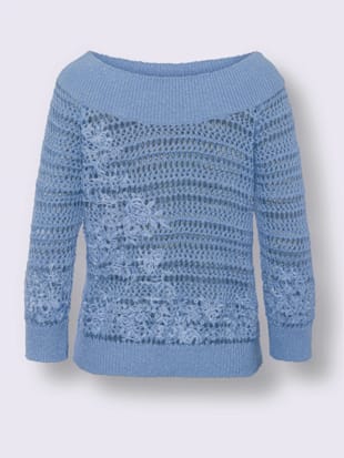Pull ajouré broderie florale (Image 4)