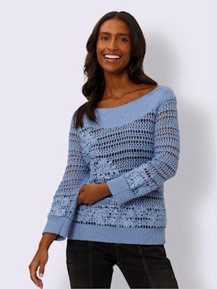 Pull ajouré broderie florale (Image 2)