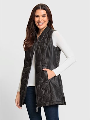 Gilet long zippé double curseur