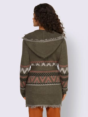 Manteau en tricot joli motif tricoté