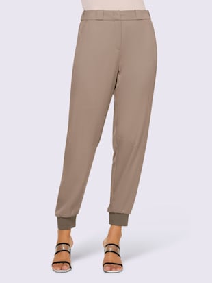 Pantalon qualité tissée, coleur kaki - HELLINE