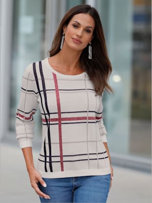 Pull fil argenté brillant couleur argenté