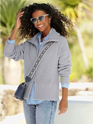 Veste en tricot col camionneur (Image 1)