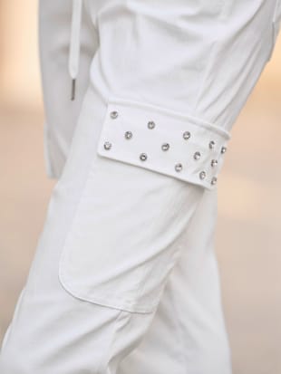 Pantalon ceinture élastique, coulisse et lien à nouer