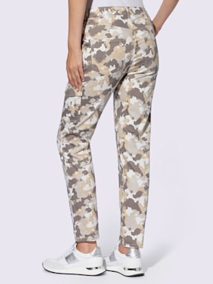 Pantalon cargo motif camouflage tendance