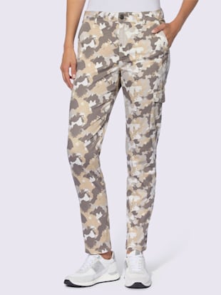 Pantalon cargo motif camouflage tendance