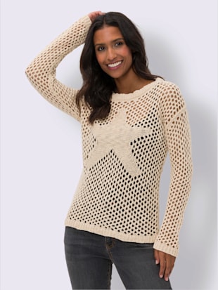 Pull ajouré pur coton