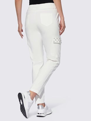 Pantalon ceinture élastique, coulisse et lien à nouer