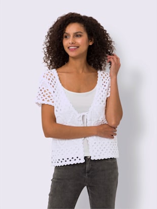 Gilet en tricot aspect crochet (Image 1)