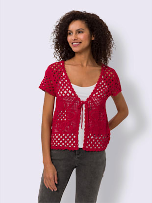 Gilet en tricot aspect crochet (Image 1)