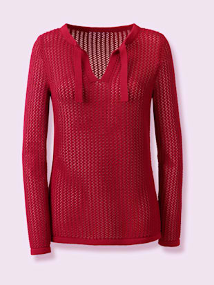 Pull motif ajouré léger