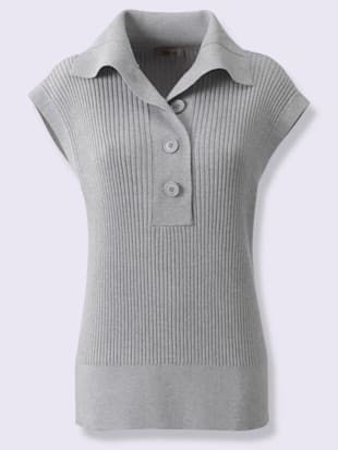 Débardeur en tricot 2 types de cols : col montant ou à revers