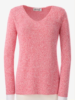 Pull femme à col en v et manches longues