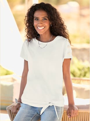 T-shirt boutons fantaisie aux épaules (Image 1)