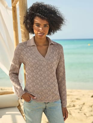 Pull ajouré motif ajouré léger (Image 1)