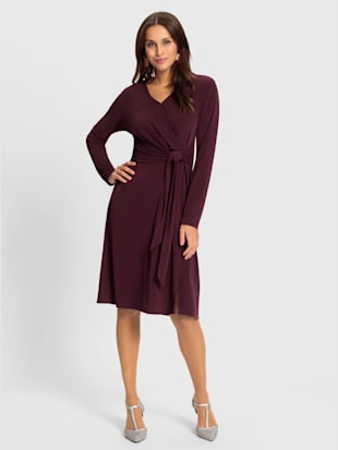 Robe en jersey encolure en v chevauchante (Image 2)
