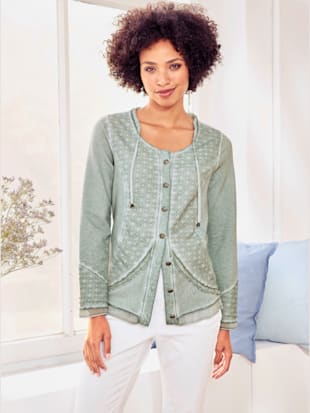 Blazer en jersey qualité coton, couleur menthe - HELLINE