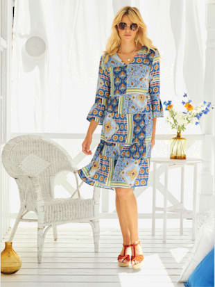 Robe imprimée motif patchwork moderne
