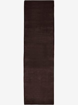 Tapis à poils longs tissé à la main, couleur moka - HELLINE