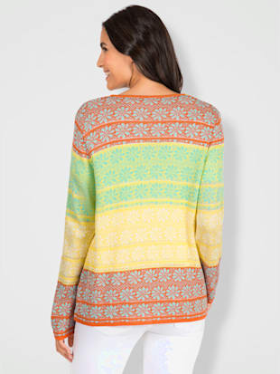 Veste en tricot jacquard tricot jacquard de qualité