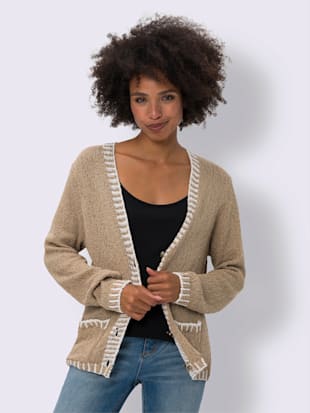 Cardigan détails contrastés