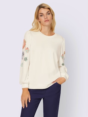 Sweat-shirt mélange de matières doux
