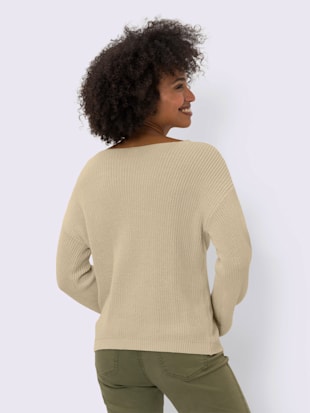 Pull à encolure en v pur coton