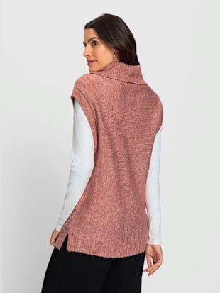 Débardeur en tricot grand col roulé