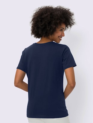 T-shirt à encolure ronde broderie ajourée