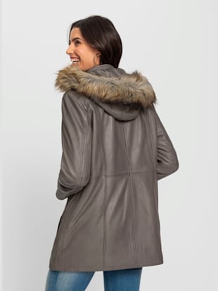 Veste en cuir pur cuir d'agneau nappa