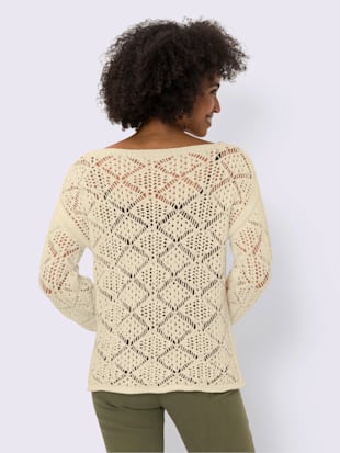 Pull ajouré pur coton