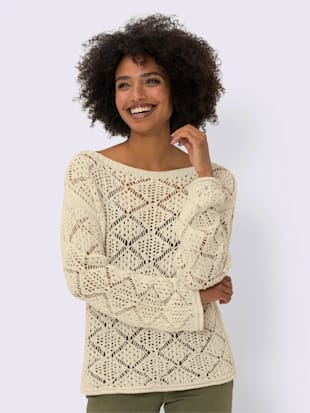 Pull ajouré pur coton