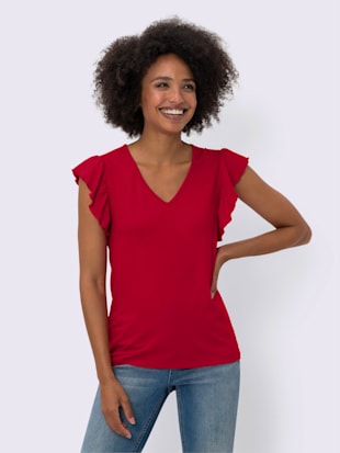 T-shirt en v viscose douce et fluide (Image 2)