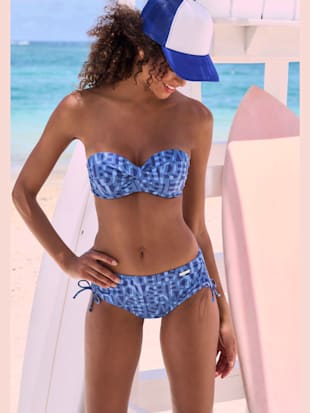 Haut de bikini bandeau à armatures imprimé tendance