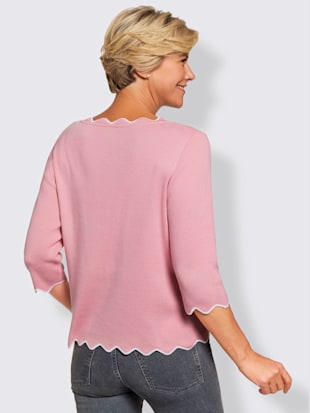 Pull à manches 3/4 côte milanaise