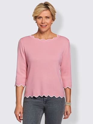 Pull à manches 3/4 côte milanaise