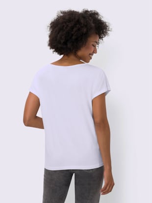 T-shirt en v viscose douce et fluide