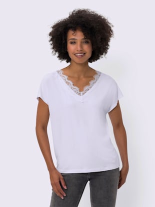 T-shirt en v viscose douce et fluide