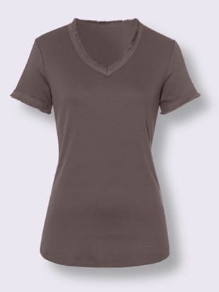 T-shirt en v qualité coton doux sur la peau (Image 4)