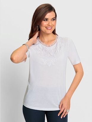 T-shirt en dentelle 50% modal