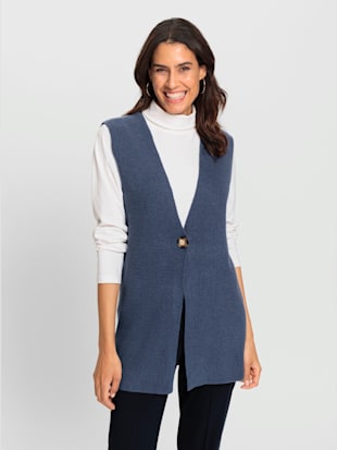 Gilet long en tricot 50% viscose