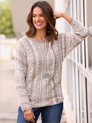 Pull superbe motif intarsia