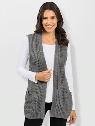 Gilet en tricot structure côtelée douce