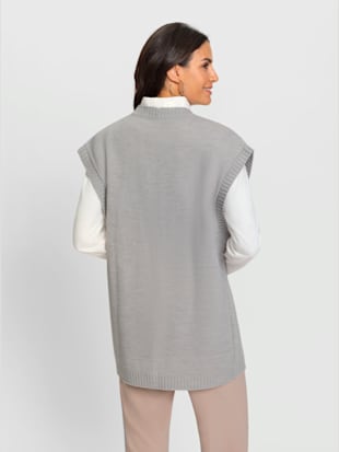 Gilet en tricot 30% laine vierge (mérinos)