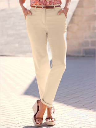 Pantalon chino satin coton