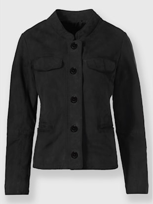 Veste en cuir jolie coupe courte