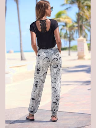 Pantalon en jersey léger avec ceinture élastique (Image 4)