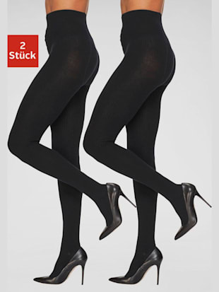 Lot de 2 collants en tricot à structure côtelée (Image 4)