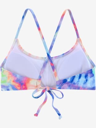 Bikini bustier imprimé – effet de couleur différent pour chaque pièce